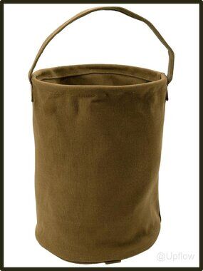 Canvas Water Bucket Collapsible Camping Hiking Portable Garden Cotton Foldable
